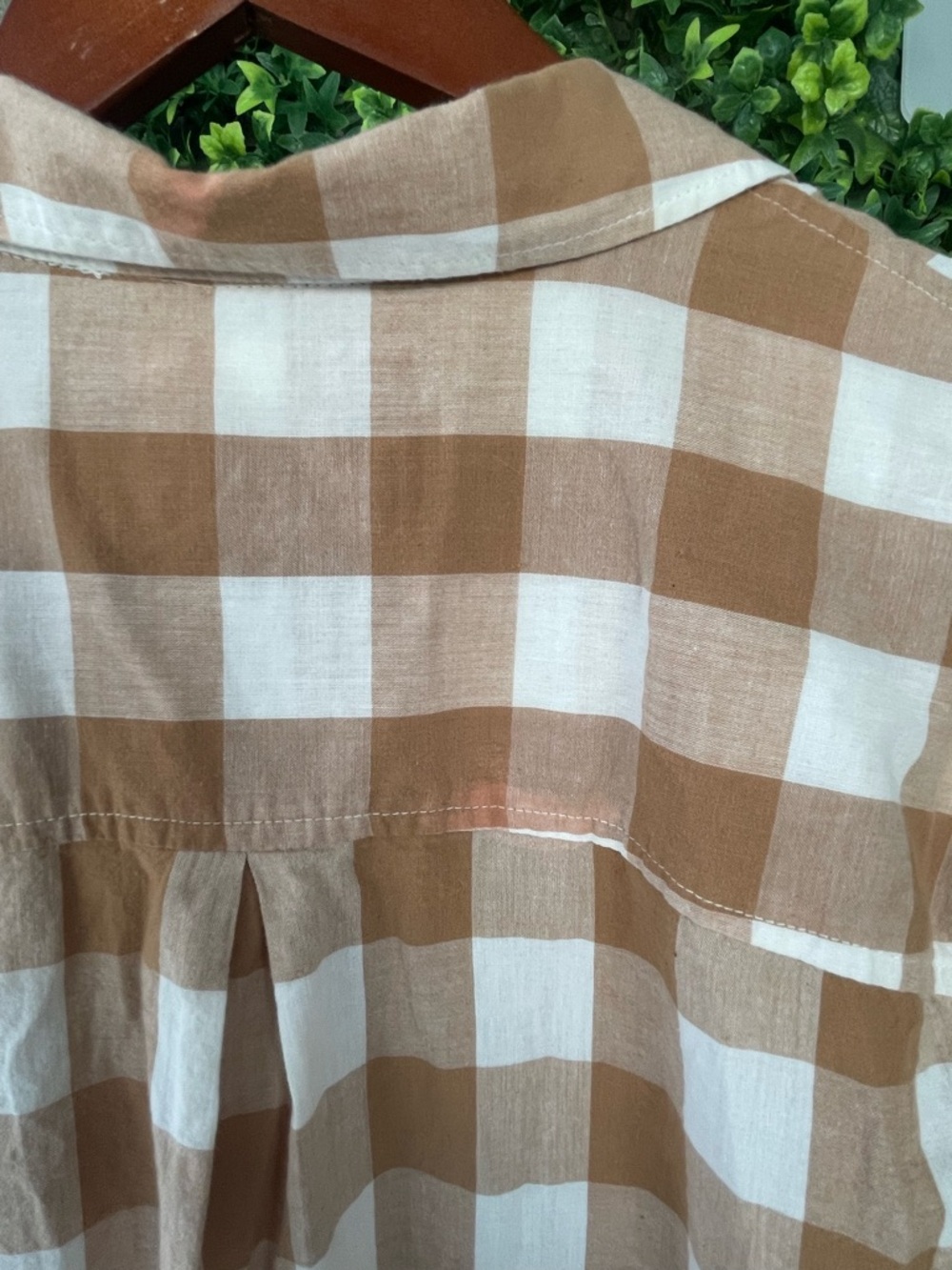 Maeve by Anthropologie Buffalo Check Button Front Shirt | 100% Cotton Medium - Picture 7 of 10